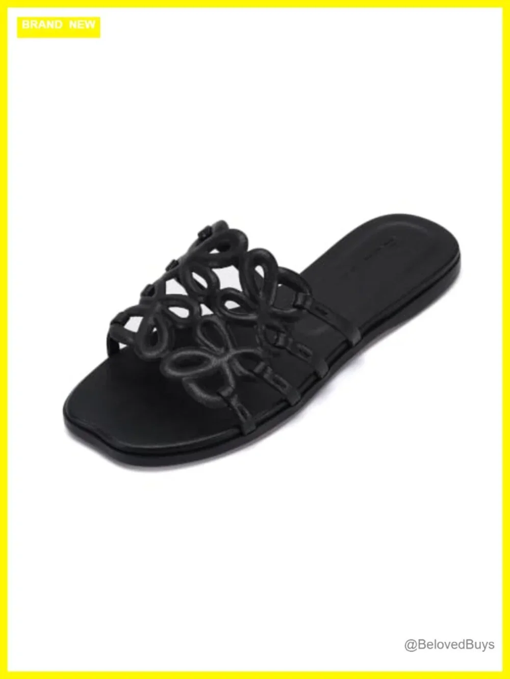 Women's Luxury Flat Sandals Comfortable Square Toe Anti-Slip Slide
